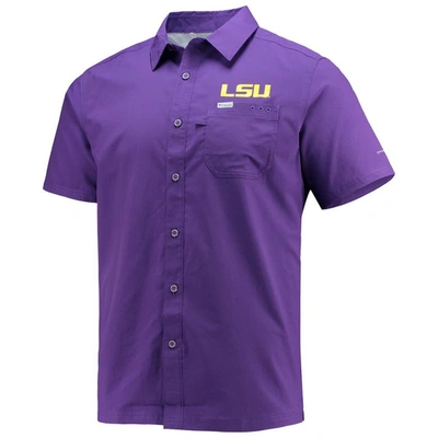 Shop Columbia Pfg Purple Lsu Tigers Slack Tide Camp Button-up Shirt