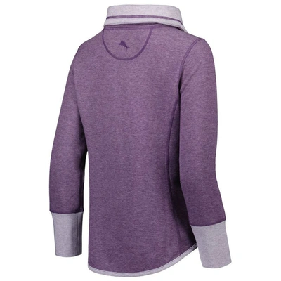 Shop Tommy Bahama Heathered Purple Baltimore Ravens Sport Sun Fade Full-zip Sweatshirt In Heather Purple