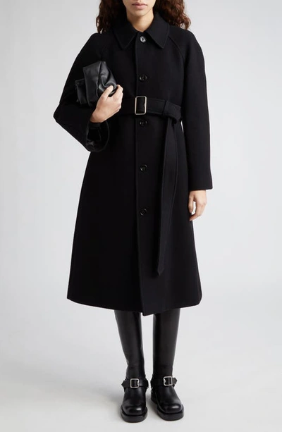 Shop Burberry Regular Fit Belted Wool Twill Car Coat In Black