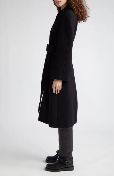 Shop Burberry Regular Fit Belted Wool Twill Car Coat In Black