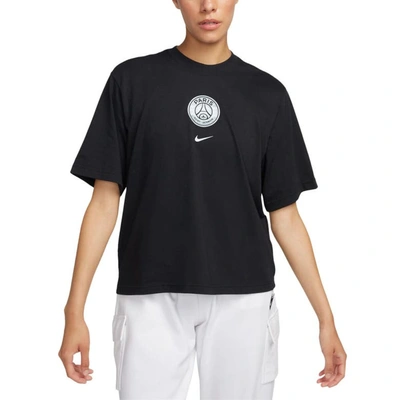 Shop Nike Black Paris Saint-germain For Her Boxy T-shirt