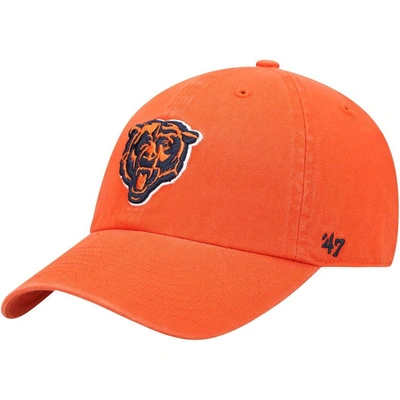 Shop 47 ' Orange Chicago Bears Secondary Clean Up Adjustable Hat
