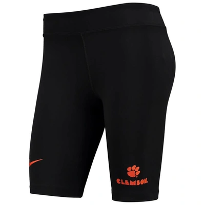Shop Nike Black Clemson Tigers Essential Tri-blend Bike Shorts