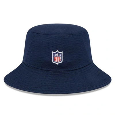 Shop New Era Navy New England Patriots 2023 Nfl Training Camp Stretch Bucket Hat
