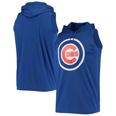Shop Stitches Royal Chicago Cubs Sleeveless Pullover Hoodie