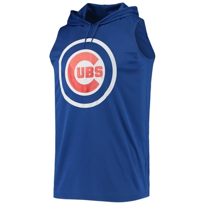 Shop Stitches Royal Chicago Cubs Sleeveless Pullover Hoodie