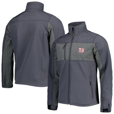 Shop Dunbrooke Graphite New York Giants Circle Zephyr Softshell Full-zip Jacket