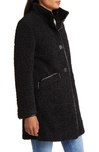 Shop Sam Edelman Faux Fur Teddy Coat In Black