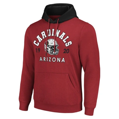 Shop G-iii Sports By Carl Banks Cardinal Arizona Cardinals Colorblock Pullover Hoodie