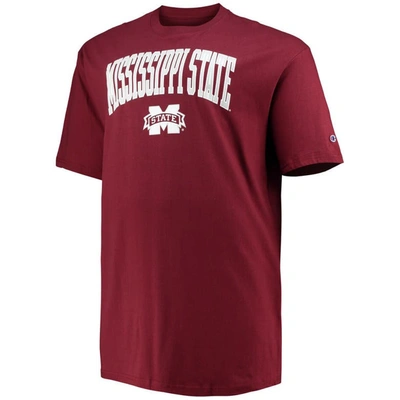 Shop Champion Maroon Mississippi State Bulldogs Big & Tall Arch Over Wordmark T-shirt