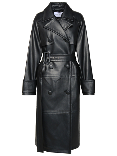 Shop Stand Studio Woman 'betty' Black Polyurethane Blend Trench Coat
