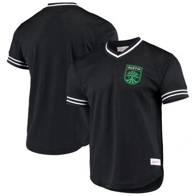 Shop Mitchell & Ness Black Austin Fc Mesh V-neck T-shirt