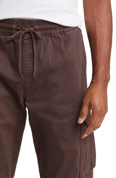 Shop Pacsun Brody Wide Leg Drawstring Cargo Pants In Brown