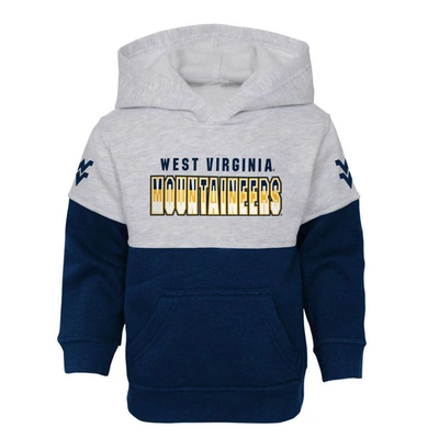 Shop Outerstuff Infant Heather Gray/navy West Virginia Mountaineers Playmaker Pullover Hoodie & Pants Set