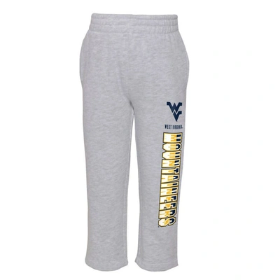 Shop Outerstuff Infant Heather Gray/navy West Virginia Mountaineers Playmaker Pullover Hoodie & Pants Set