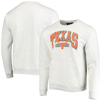 Shop League Collegiate Wear Heathered Gray Texas Longhorns Upperclassman Pocket Pullover Sweatshirt In Heather Gray