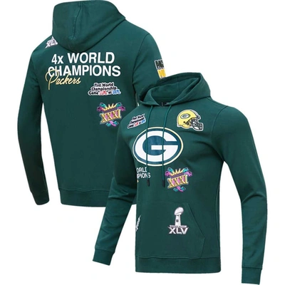 Shop Pro Standard Green Green Bay Packers 4x Super Bowl Champions Pullover Hoodie