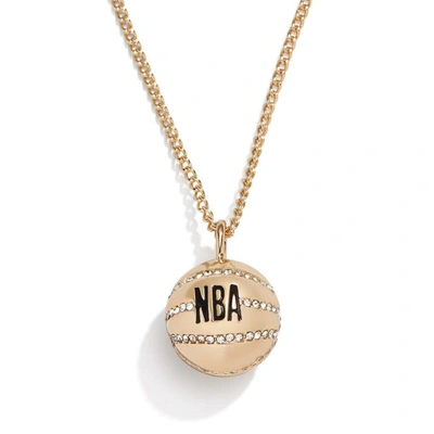 Shop Baublebar Nba Jersey Logo Necklace In Gold