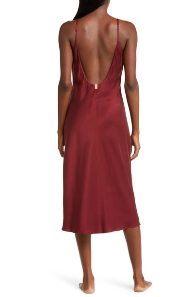 Shop Lunya Washable Silk Slipdress Nightgown In Calliope Wine