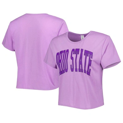 Shop Zoozatz Purple Ohio State Buckeyes Core Fashion Cropped T-shirt