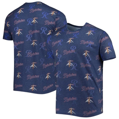 Shop Boxercraft Navy Tacoma Rainiers Allover Print Crafted T-shirt