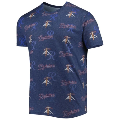 Shop Boxercraft Navy Tacoma Rainiers Allover Print Crafted T-shirt