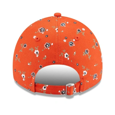 Shop New Era Orange Chicago Bears  Floral 9twenty Adjustable Hat