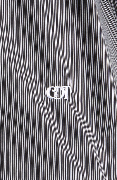 Shop Checks Big Pinstripe Button-up Shirt In Black/ White