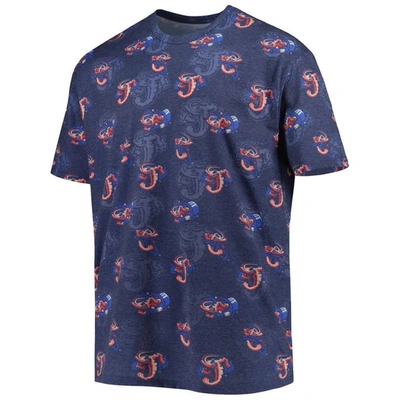 Shop Boxercraft Navy Jacksonville Jumbo Shrimp Allover Print Crafted T-shirt