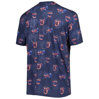 Shop Boxercraft Navy Jacksonville Jumbo Shrimp Allover Print Crafted T-shirt