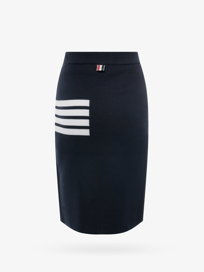 Shop Thom Browne Woman Skirt Woman Blue Skirts