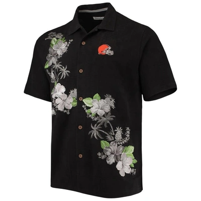 Shop Tommy Bahama Black Cleveland Browns Azule Oasis Button-up Shirt