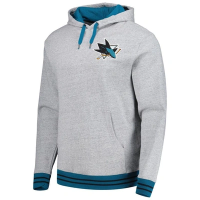 Shop Mitchell & Ness Heather Gray San Jose Sharks Classic French Terry Pullover Hoodie