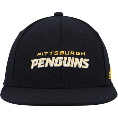 Shop Adidas Originals Adidas Black Pittsburgh Penguins Snapback Hat