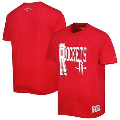 Shop Tommy Jeans Red Houston Rockets Mel Varsity T-shirt