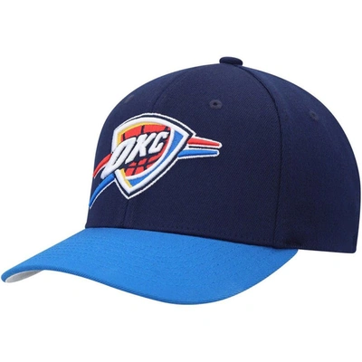 Shop Mitchell & Ness Navy/blue Oklahoma City Thunder Mvp Team Two-tone 2.0 Stretch-snapback Hat