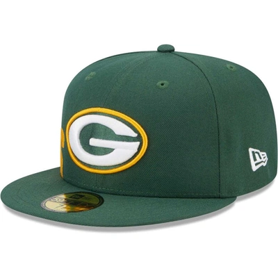 Shop New Era Green Green Bay Packers Arch 59fifty Fitted Hat