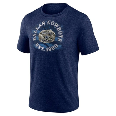 Shop Fanatics Branded Heathered Navy Dallas Cowboys Sporting Chance Tri-blend T-shirt In Heather Navy