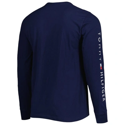 Shop Tommy Hilfiger Navy New England Patriots Peter Team Long Sleeve T-shirt