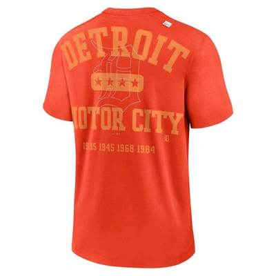 Shop Nike Orange Detroit Tigers Statement Game Over T-shirt