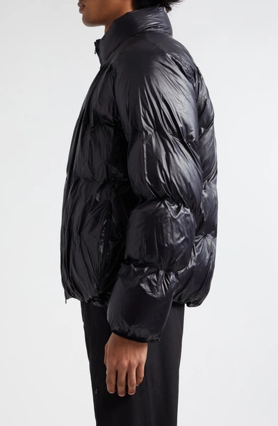Shop Post Archive Faction 5.1 Down Right Nylon Puffer Jacket In Metallic Black