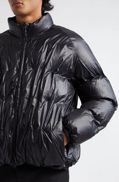 Shop Post Archive Faction 5.1 Down Right Nylon Puffer Jacket In Metallic Black