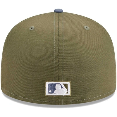 Shop New Era Olive/blue San Diego Padres 59fifty Fitted Hat