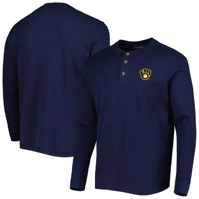 Shop Dunbrooke Milwaukee Brewers Navy Maverick Long Sleeve T-shirt