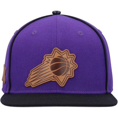 Shop Pro Standard Purple/black Phoenix Suns Heritage Leather Patch Snapback Hat