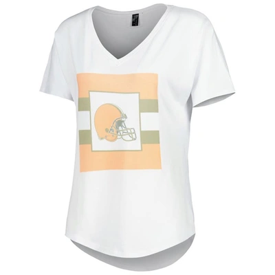 Shop Kiya Tomlin White Cleveland Browns Tri-blend V-neck T-shirt