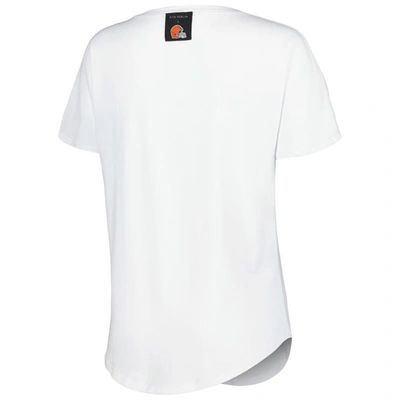 Shop Kiya Tomlin White Cleveland Browns Tri-blend V-neck T-shirt