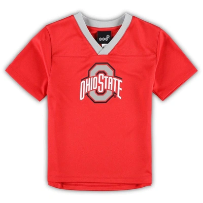Shop Outerstuff Preschool Scarlet/gray Ohio State Buckeyes Red Zone Jersey & Pants Set