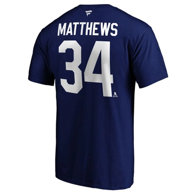 Shop Fanatics Branded Auston Matthews Blue Toronto Maple Leafs Big & Tall Name & Number T-shirt
