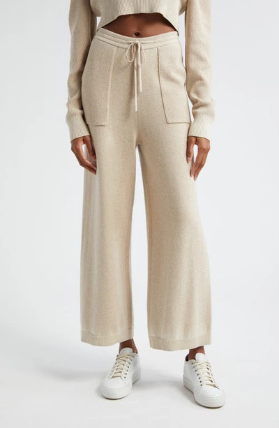 Shop Atm Anthony Thomas Melillo Drawstring Knit Cotton & Cashmere Pants In Soft Fawn